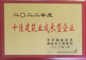 2022年十佳建筑業(yè)成長性企業(yè)